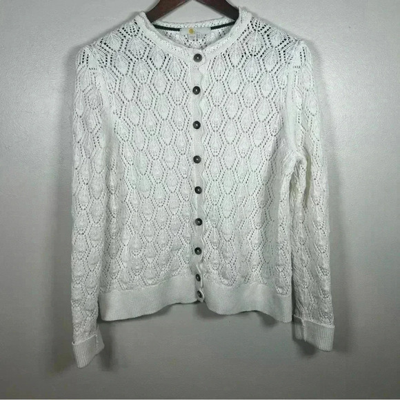 Boden Sweaters - Boden White Lace Cardigan
